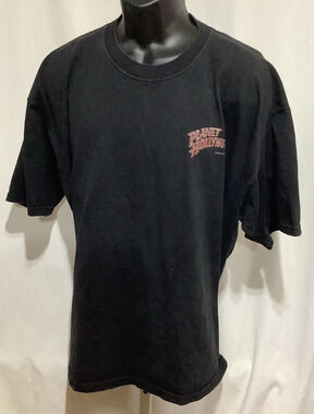 Vintage Planet Hollywood Orlando Graphic T Shirt Black XXL Y2K Movie Cafe Tee